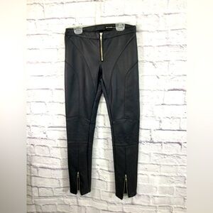 Black Orchid Los Angeles Black‎ Skinny Pants-Faux Leather-Zippers-Size 27